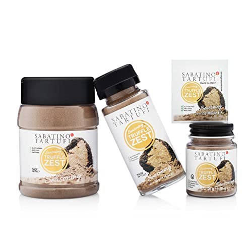Sabatino Tartufi powder texture close-up, reveals concentrated truffle aroma