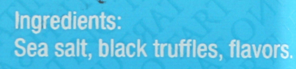 Sabatino Tartufi label close-up highlighting kosher and Non-GMO certifications