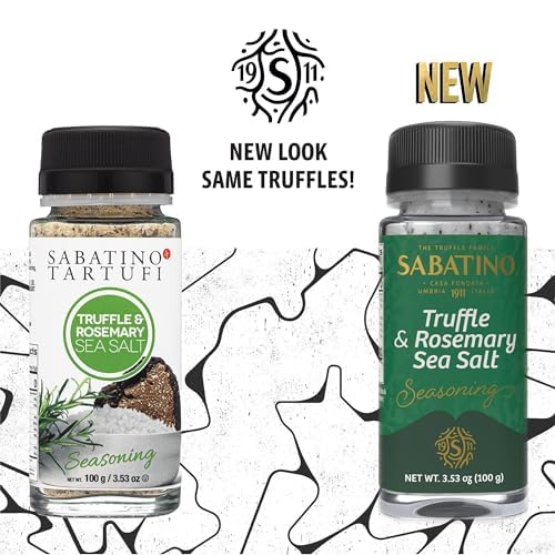 Plated dish sprinkled with Sabatino Tartufi truffle salt adding gourmet flavor