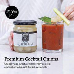 Sable & Rosenfeld close-up of silverskin onions highlighting crunch and gourmet flavor