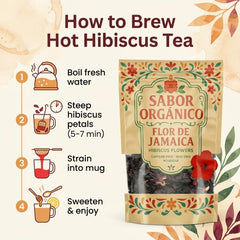 Sabor Orgánico detailed texture of hibiscus petals showing sun-dried quality and freshness