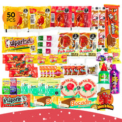 Sabores De Mexico front packaging showing 50-count assortment and vibrant branding, appealing gift