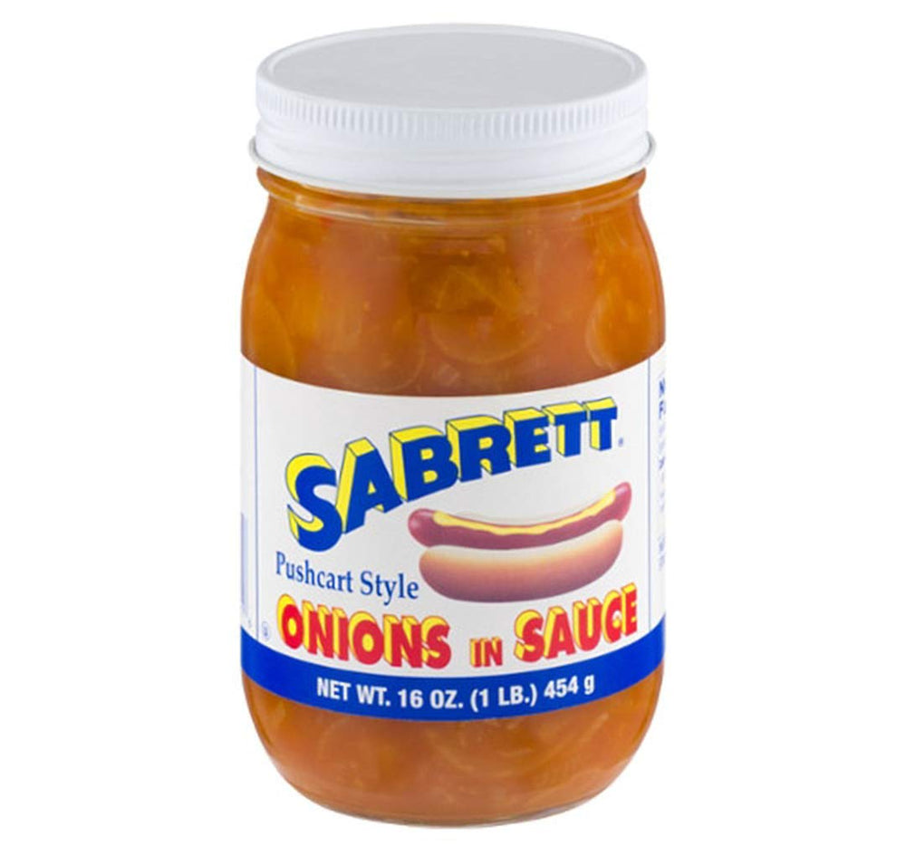 Sabrett jar front packaging showing label and 16 oz size, ready convenience