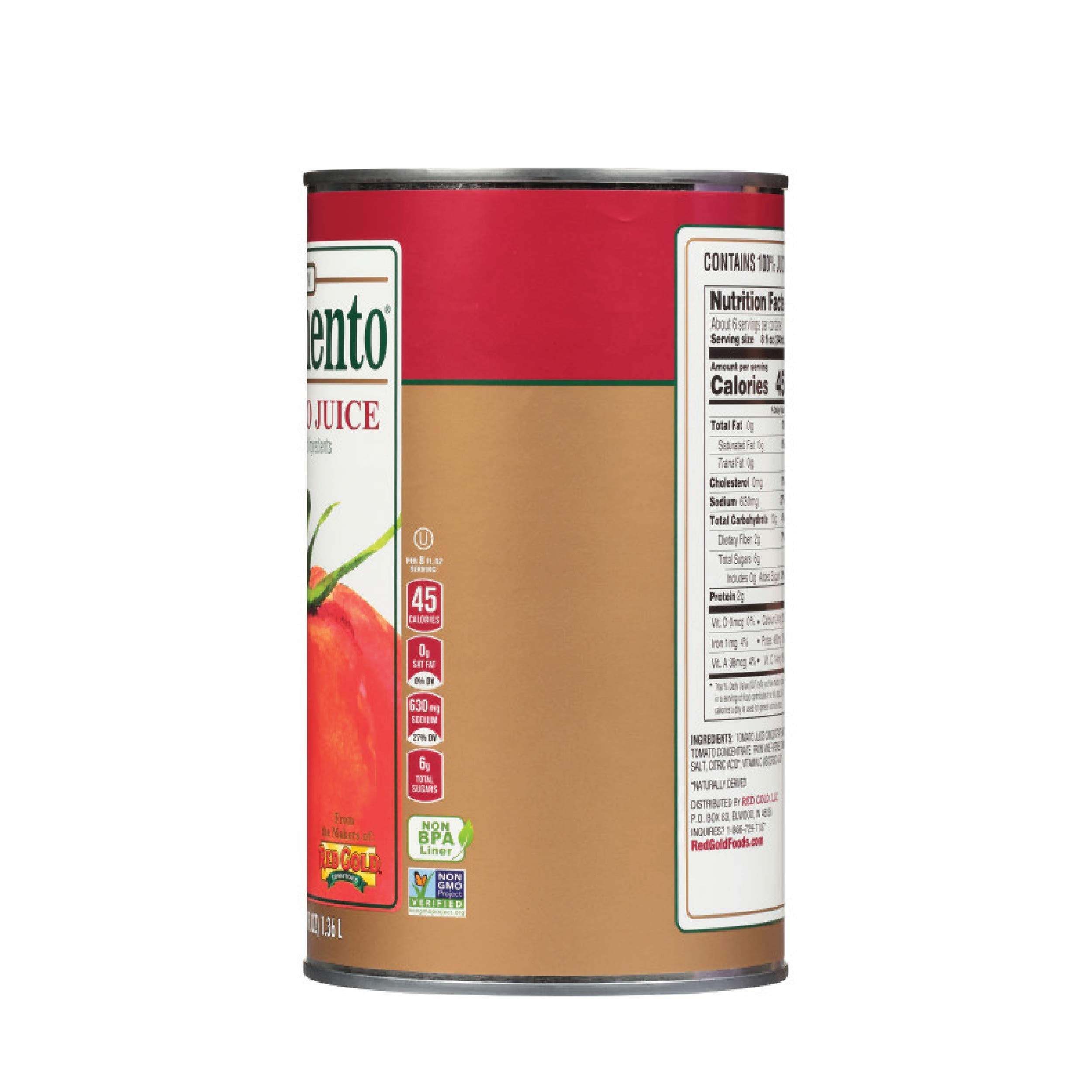 Sacramento can close-up label highlighting no added sugar and natural tomato benefit