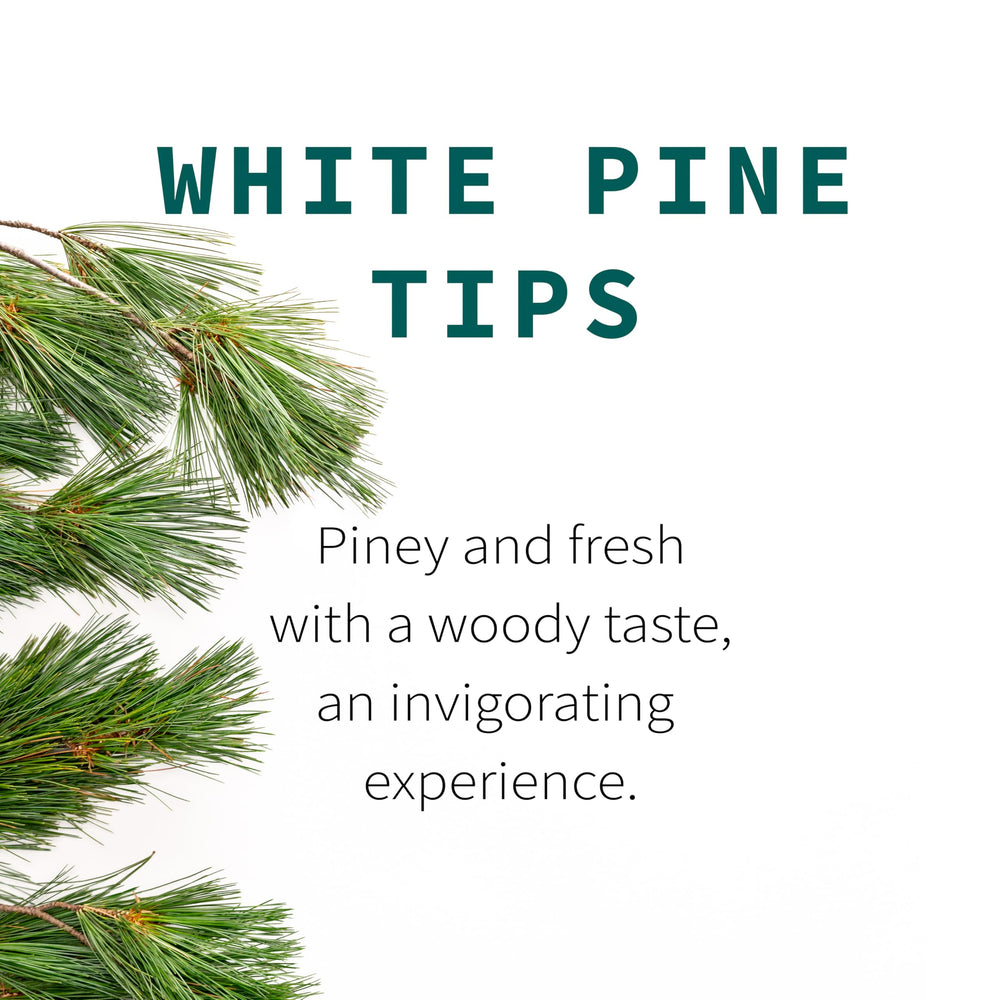 Sacred Blossom Farm close-up of whole white pine needles, preserves natural texture