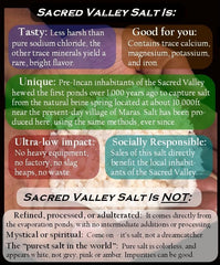 Sacred Valley Salt sprinkled on steak enhancing savory finish and crunch