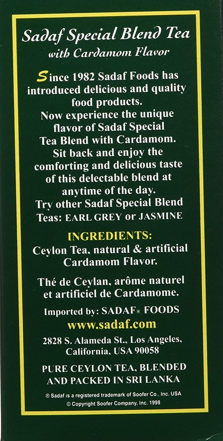 Sadaf brewed cup of cardamom tea in teacup demonstrating color and strength