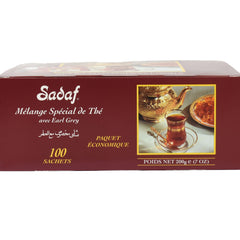 Sadaf close-up foil-wrapped tea bag preserving freshness and aroma