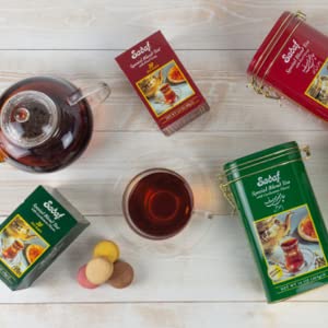 Sadaf tea beside pastries in breakfast scene for easy pairing