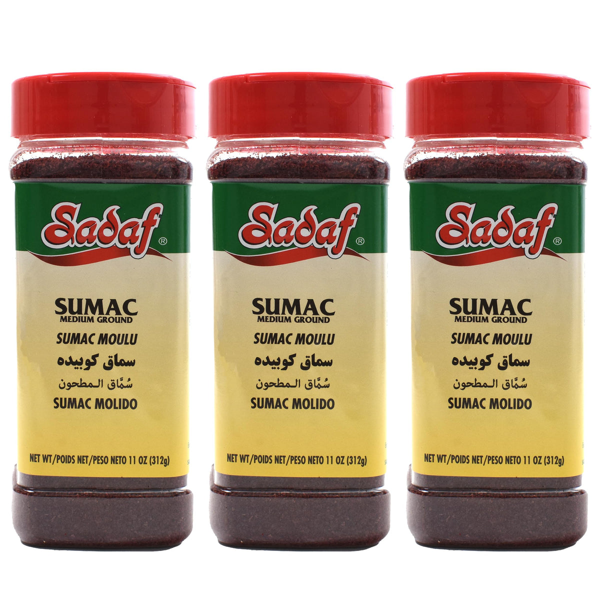 Sadaf sumac front bottle showing packaging and kosher seal, adds bright flavor