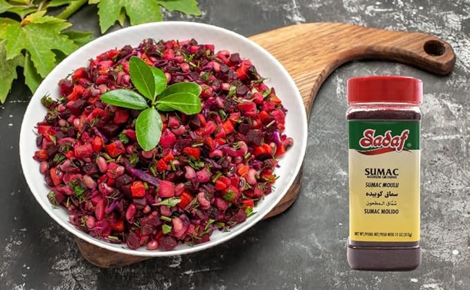 Sadaf sumac sprinkled on rice, brand enhances brightness and color