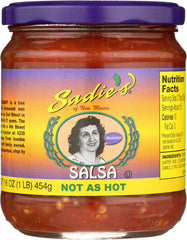 Sadie's jar front packaging showing label and 16 oz size for quick recognition and convenience
