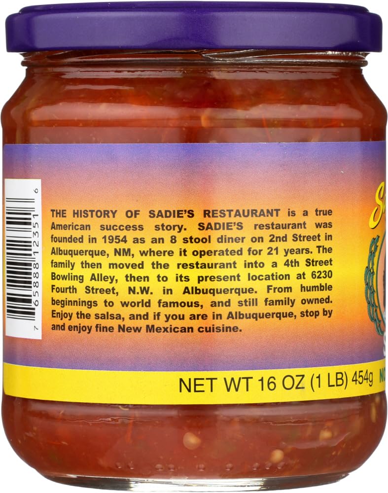 Sadie's salsa close-up showing chunky tomato texture and visible herbs for appetizing appeal