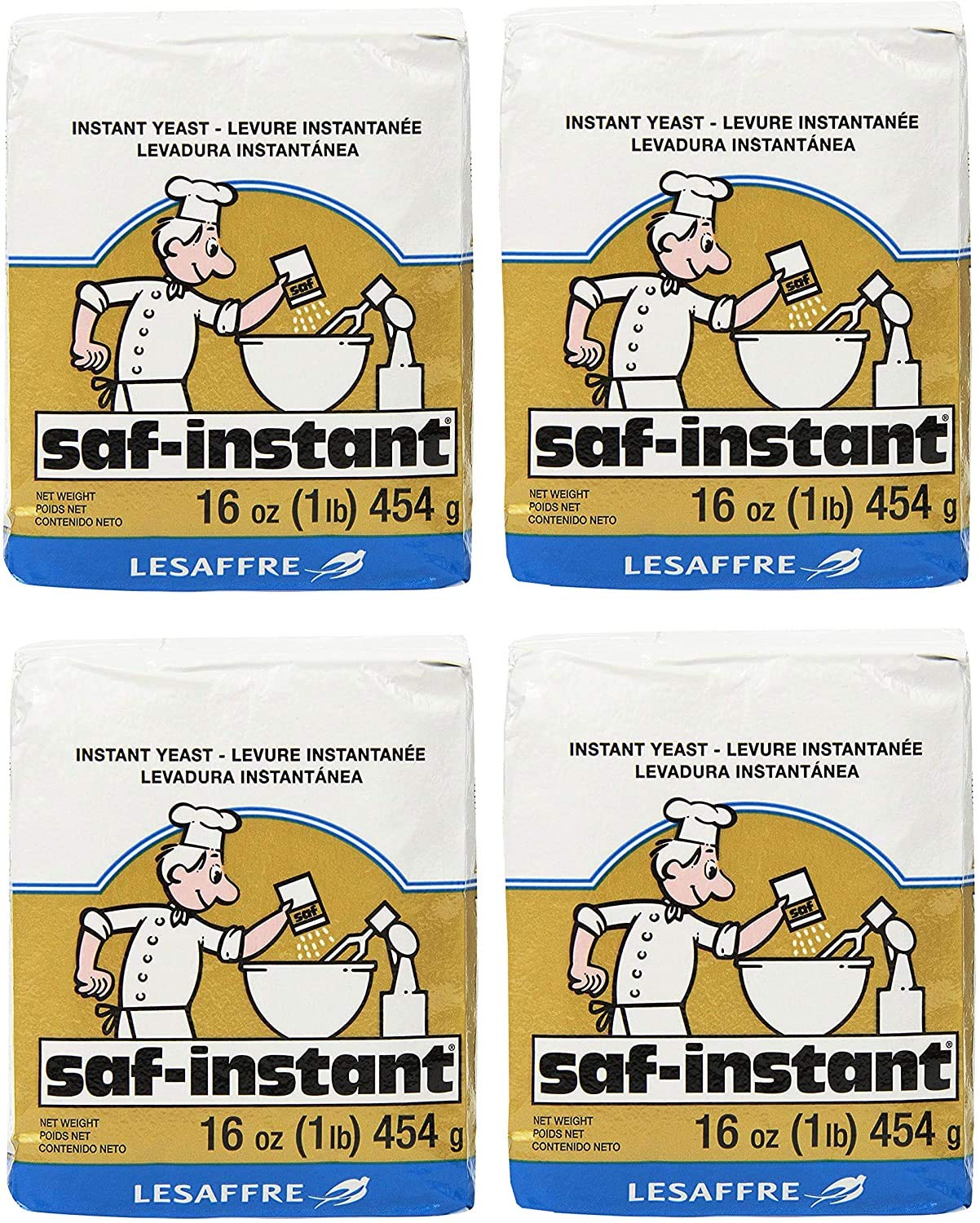 SAF front packaging showing 4 pound bag and branding for consistent baking