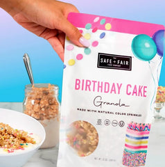 The Safe + Fair Food Company granola served in bowl boosting breakfast