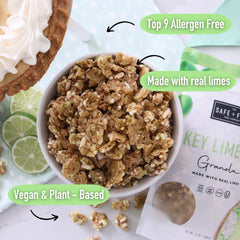 Bowl topped with The Safe + Fair Food Company granola and yogurt, adding citrus crunch