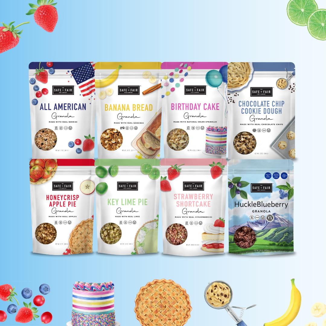 Person enjoying The Safe + Fair Food Company granola outdoors, portable clean-energy snack