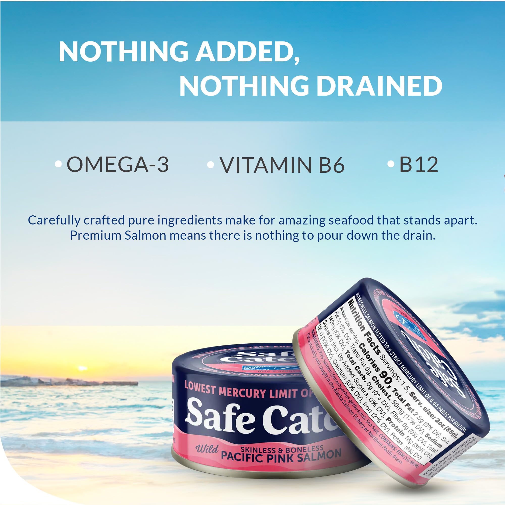 Safe Catch nutrition label photo showing protein and nutrient details for informed choices
