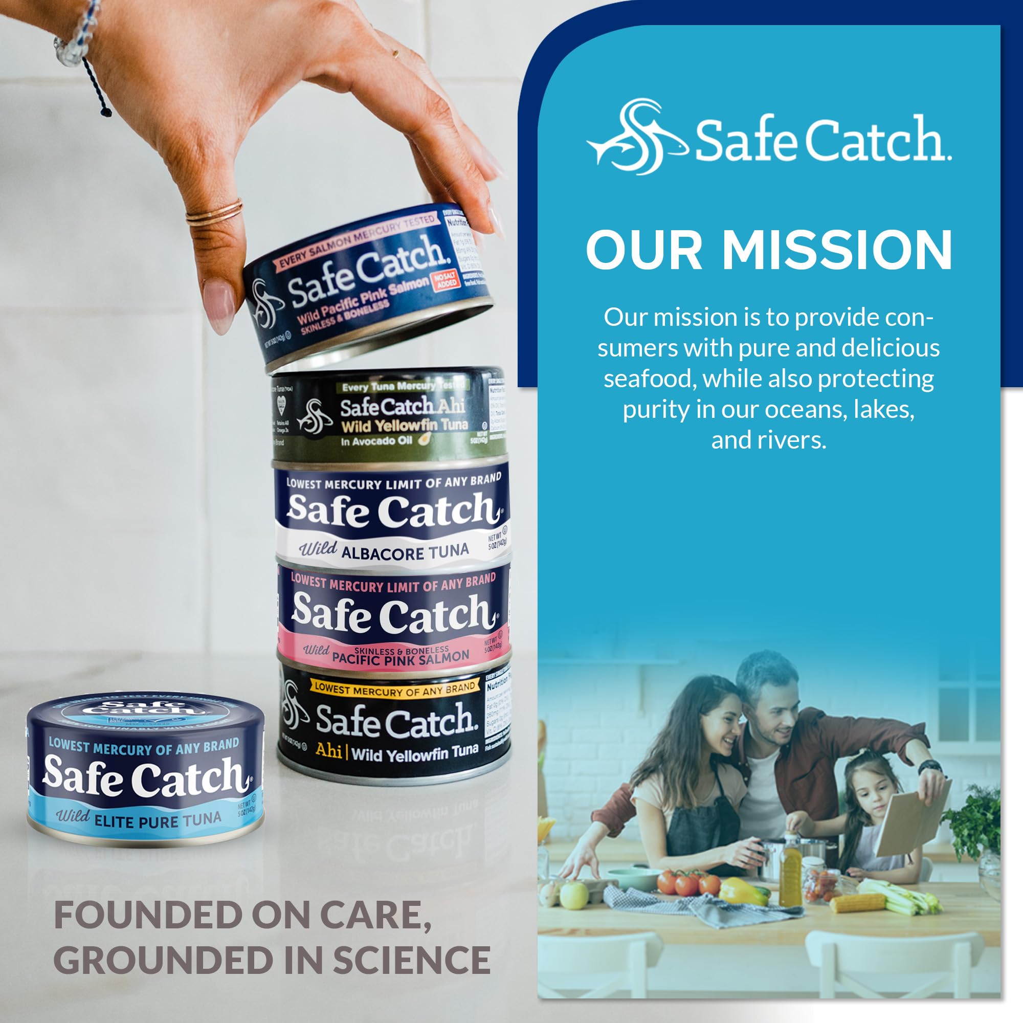 Safe Catch salmon served on a plate as a quick meal idea and healthy option