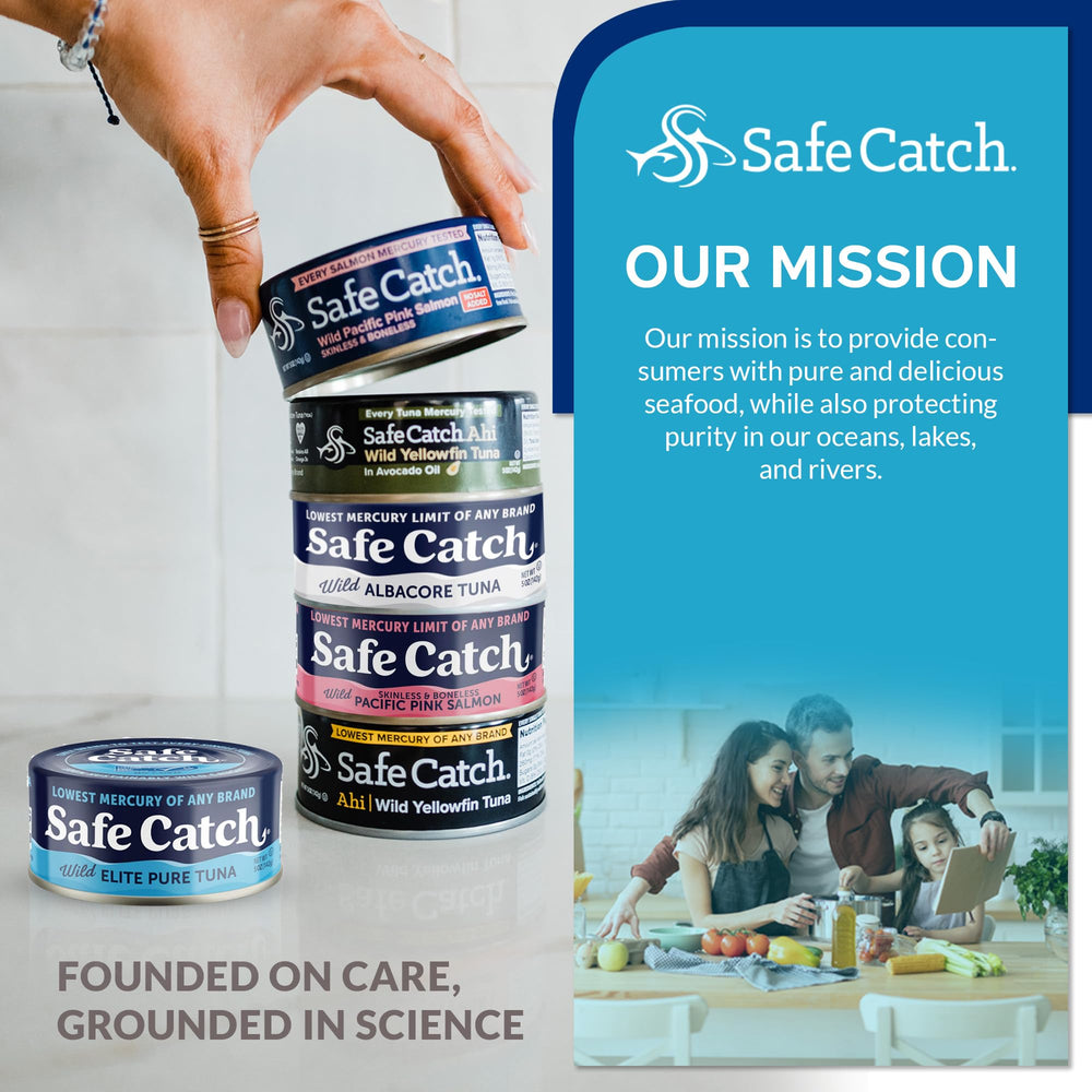 Safe Catch salmon served on a plate as a quick meal idea and healthy option