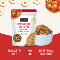 The Safe + Fair granola served in a bowl with plant milk showing hearty breakfast appeal