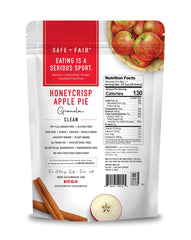 The Safe + Fair granola topping dairy-free ice cream to create apple pie à la mode