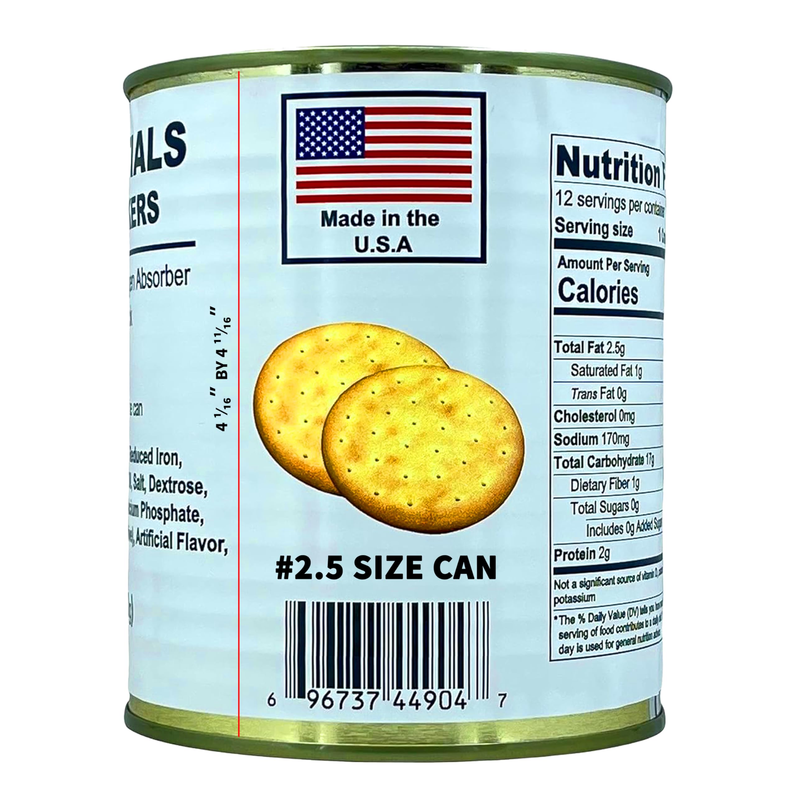 SAFECASTLE can label detail showing product info and long storage benefit