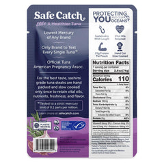 Safe Catch open pouch close-up highlighting ready-to-eat convenience and flavor