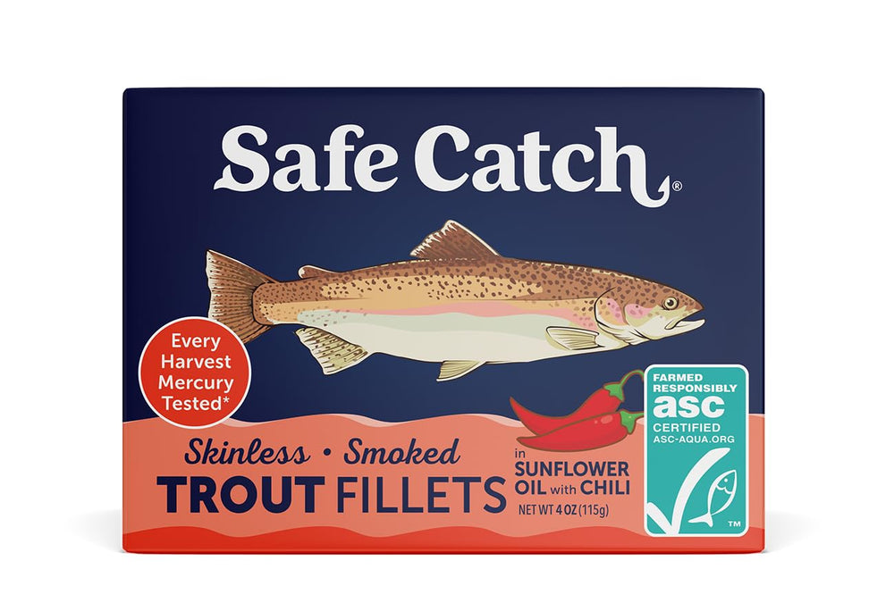 Safe Catch sunflower oil and chili detail showing seasoned fillets