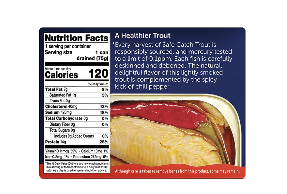 Safe Catch served trout on cracker for a quick protein snack