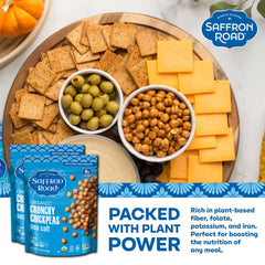 Saffron Road chickpeas used as salad topping adding flavor and crunch benefit