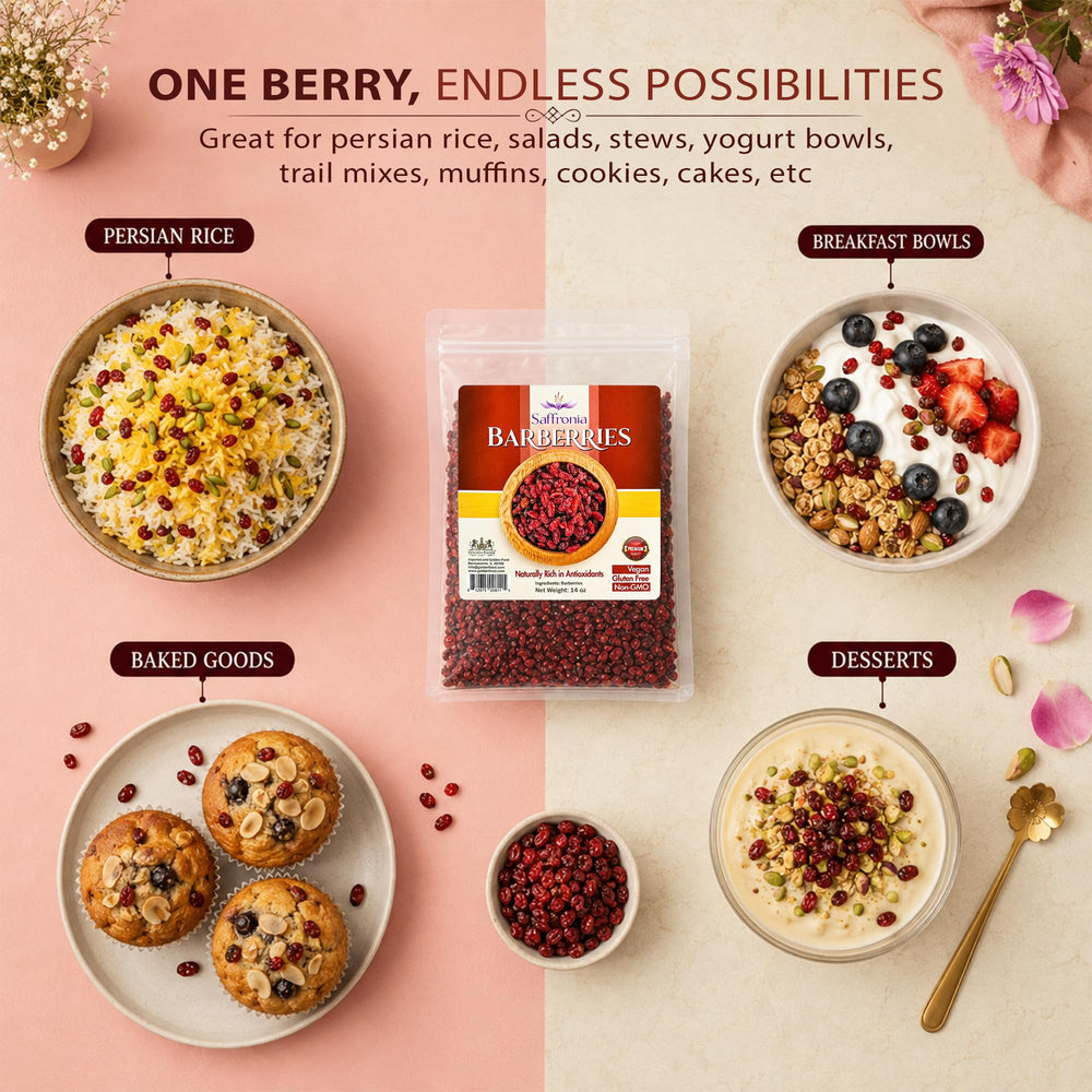 Saffronia measuring spoon with barberries for portion guidance