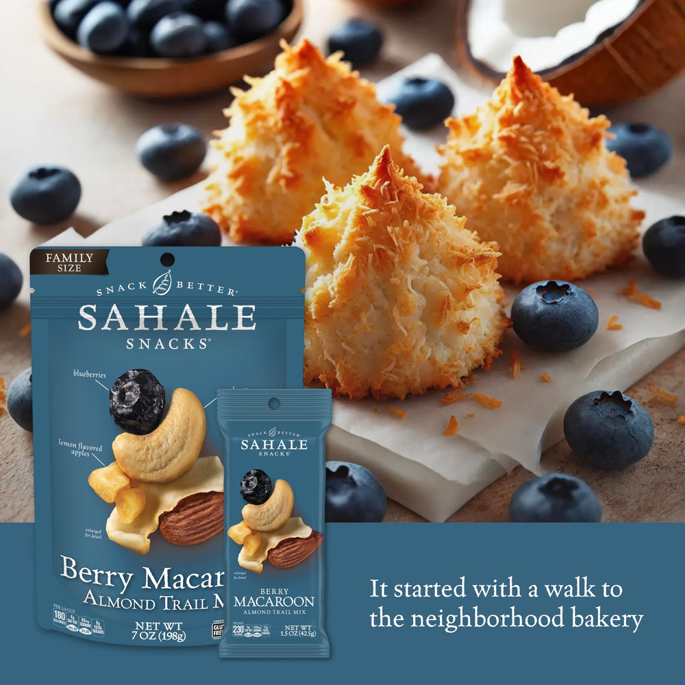 Sahale Snacks whole dried blueberries and apple pieces adding chewy sweetness