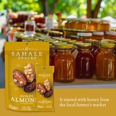 Sahale Snacks close-up of almonds and cranberries highlighting crunchy contrast