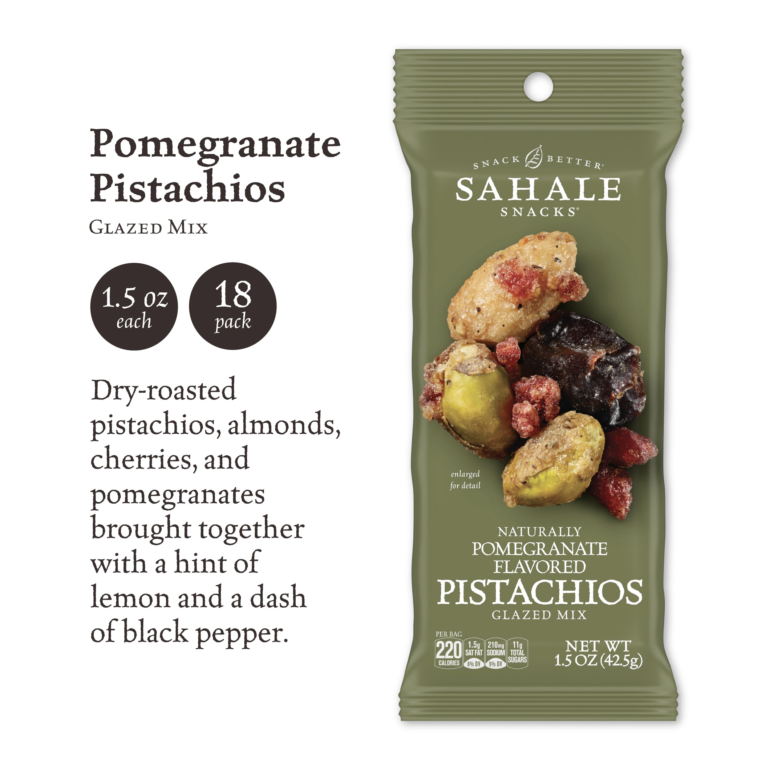 Sahale Snacks close-up of glazed pistachios texture highlighting crunch