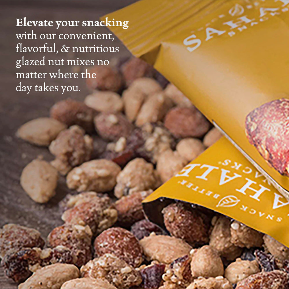 Sahale Snacks poured onto bowl for topping versatility and flavor boost