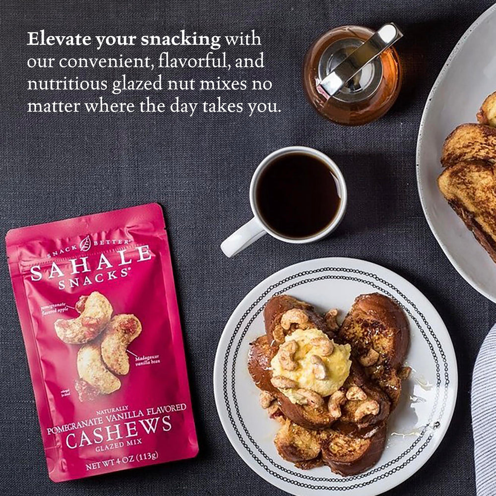 Sahale Snacks open pouch poured into bowl, ready to share and enjoy