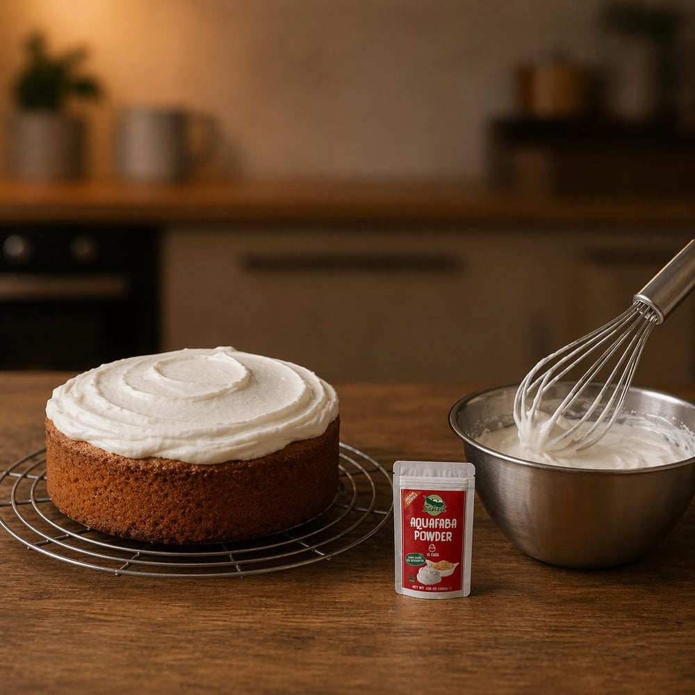 Saheli powder measured beside baking scale showing portion control and versatility