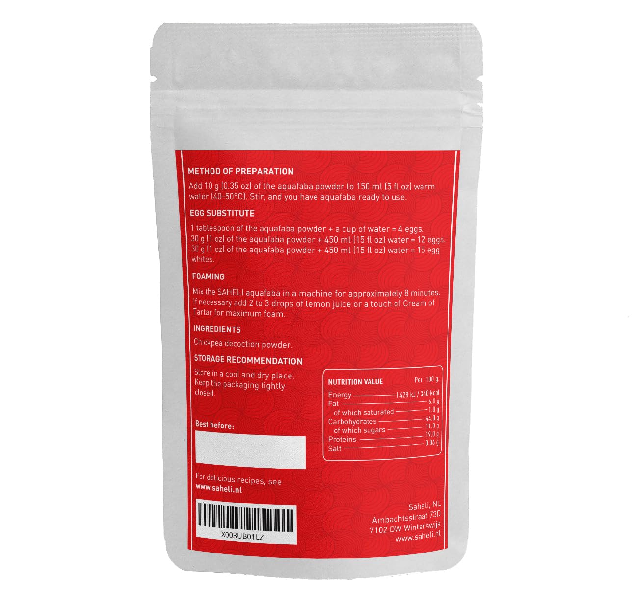 Close-up of Saheli powder texture highlighting easy hydration and clean label