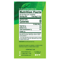 Salada individually wrapped decaf green tea bag highlighting freshness and portability