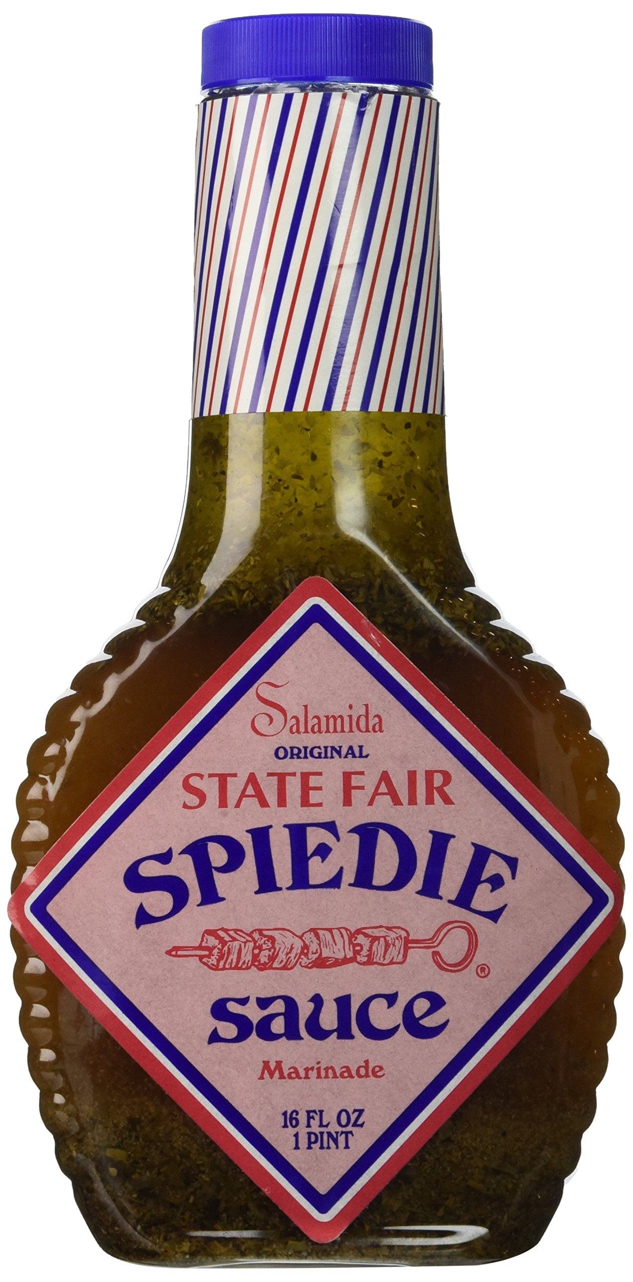 Salamida bottle front label showing original spiedie sauce and authentic flavor