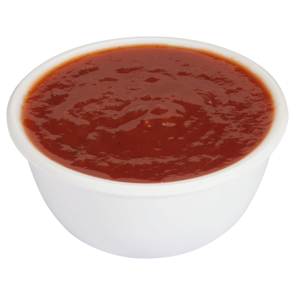 Salsa Del Sol packet next to coin size comparison showing compact half-ounce portion