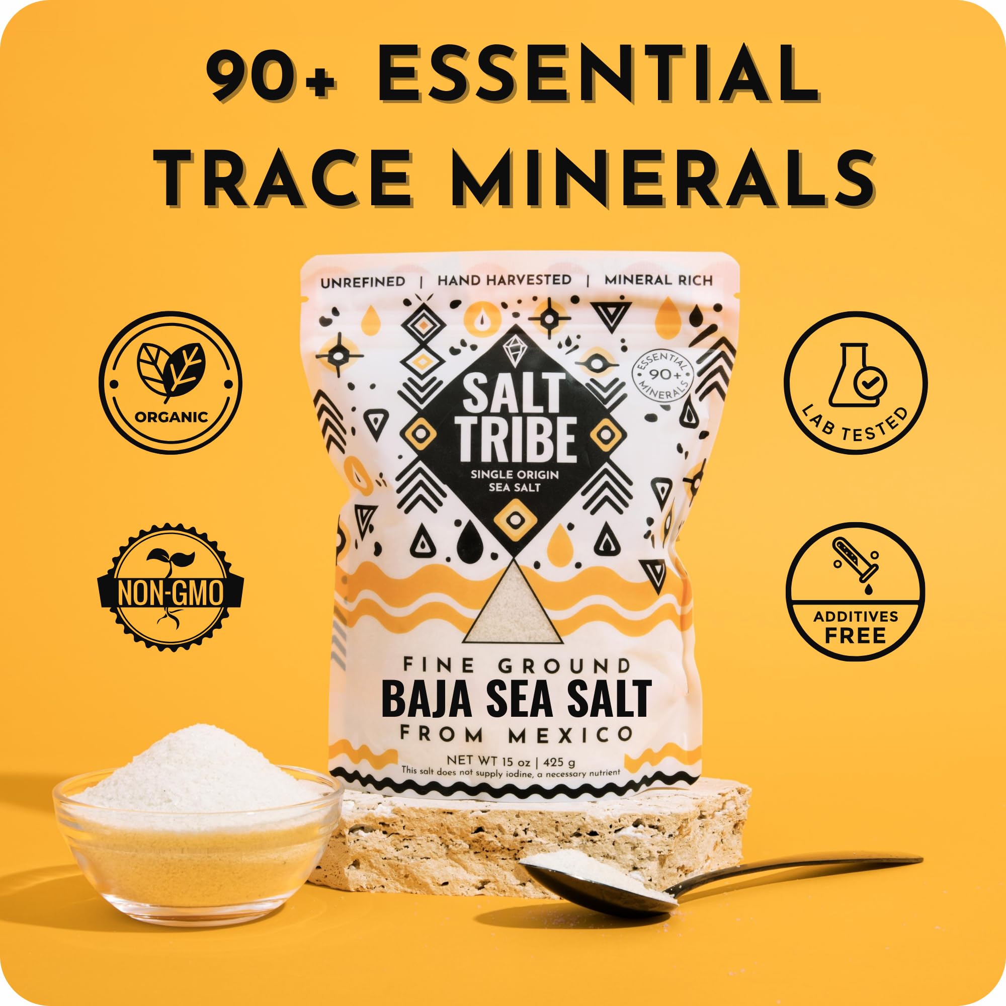Salt Tribe fine texture close-up, shows moist crystals and easy dissolving