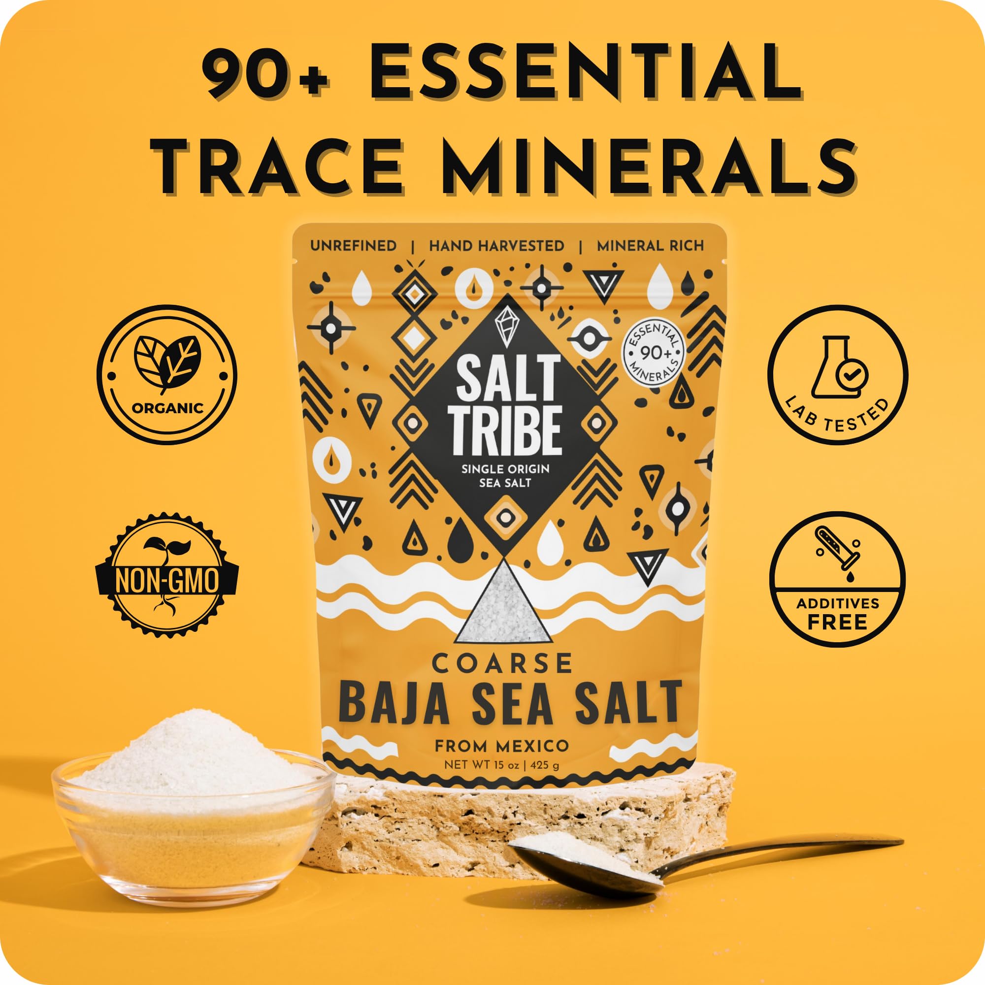 Salt Tribe resealable bag opened to show moisture-retaining seal