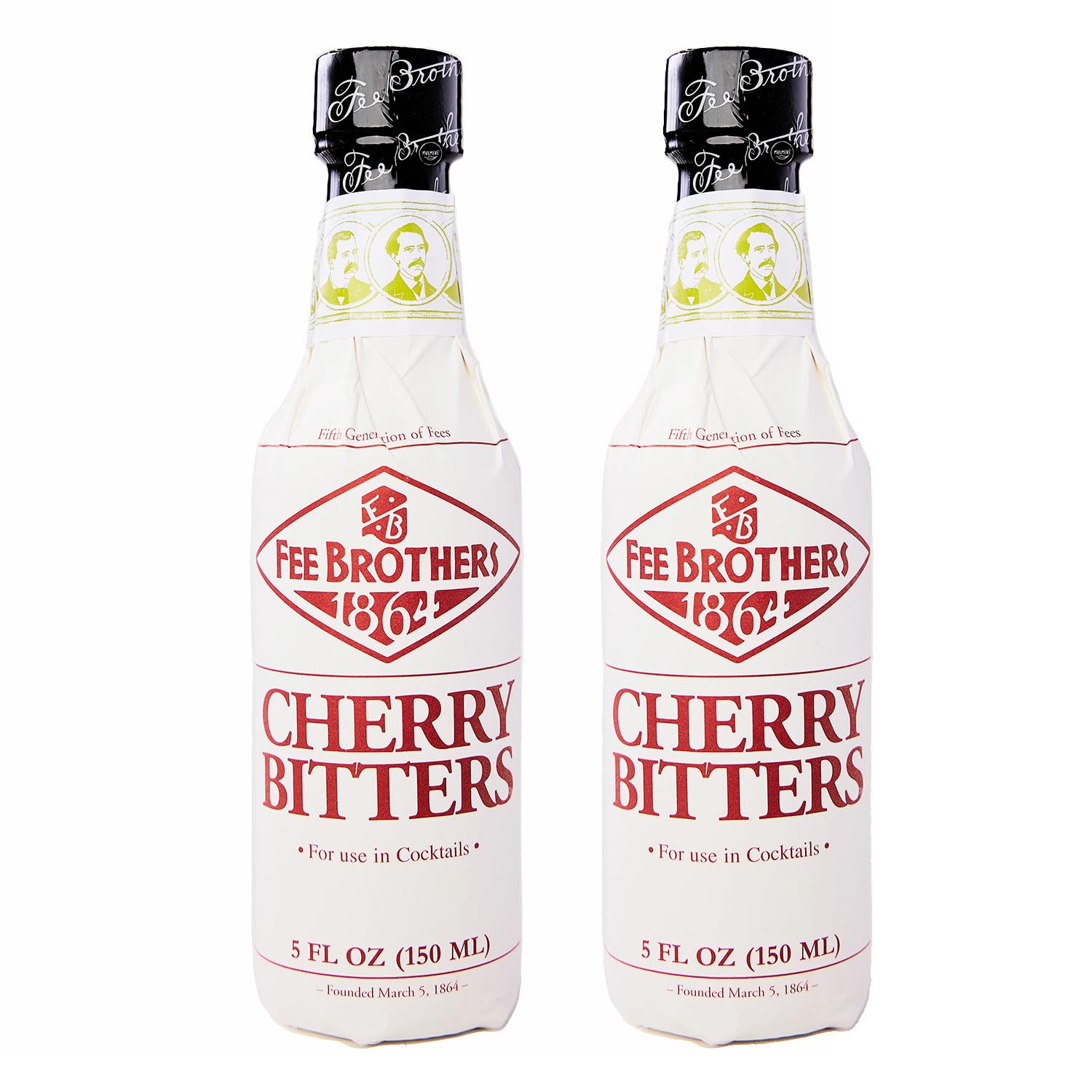 Salthouse & Peppermongers Fee Brothers cherry bitters front packaging showing two 5 oz bottles for consistent cocktails