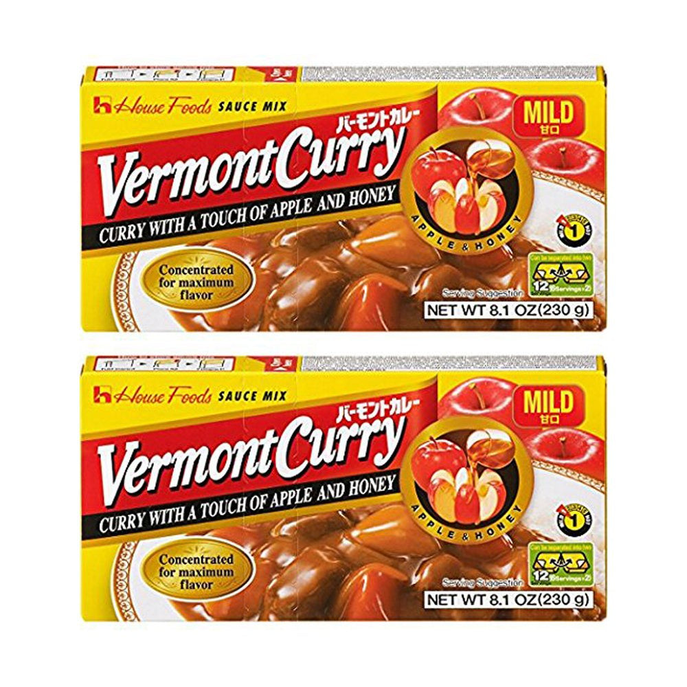 Salthouse & Peppermongers House Foods Vermont Curry front packaging showing convenient two-pack