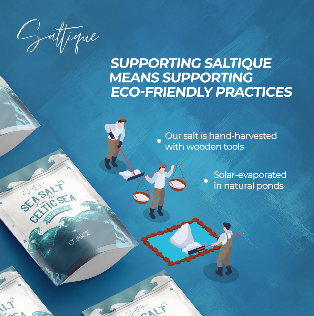 Saltique 1lb bag beside common items to show size and portion convenience