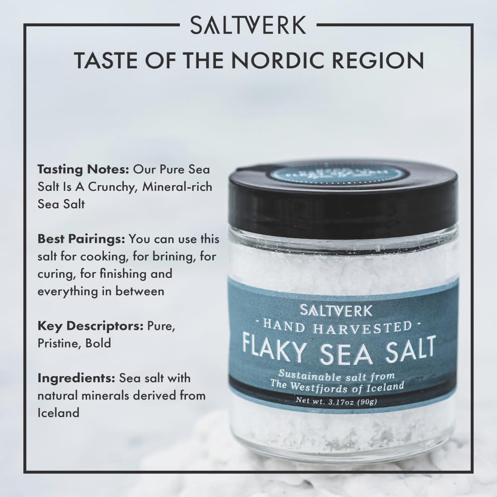 Saltverk close-up flake texture highlighting crunchy structure and bright flavor