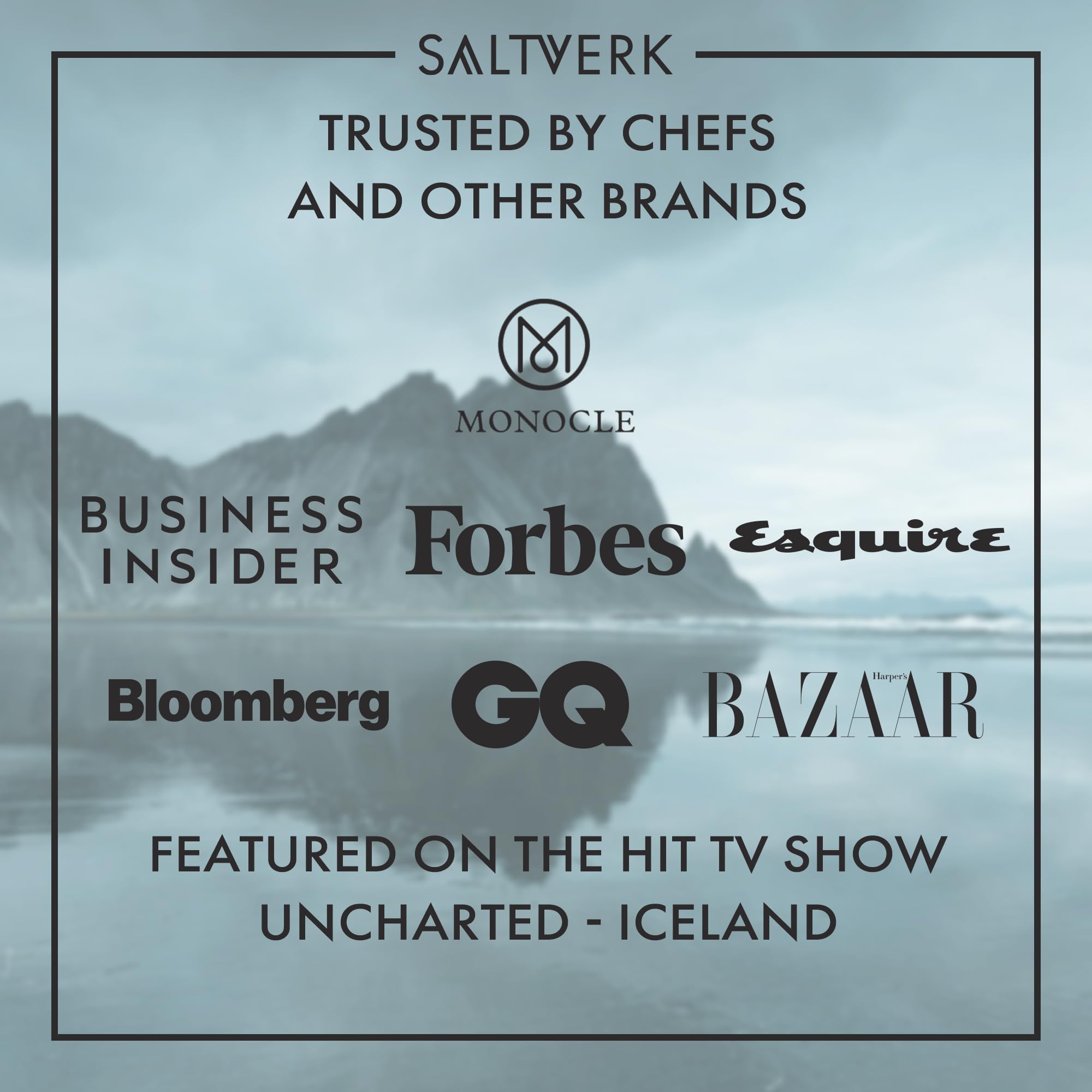 Saltverk label and origin detail highlighting Icelandic production and sustainable sourcing benefit
