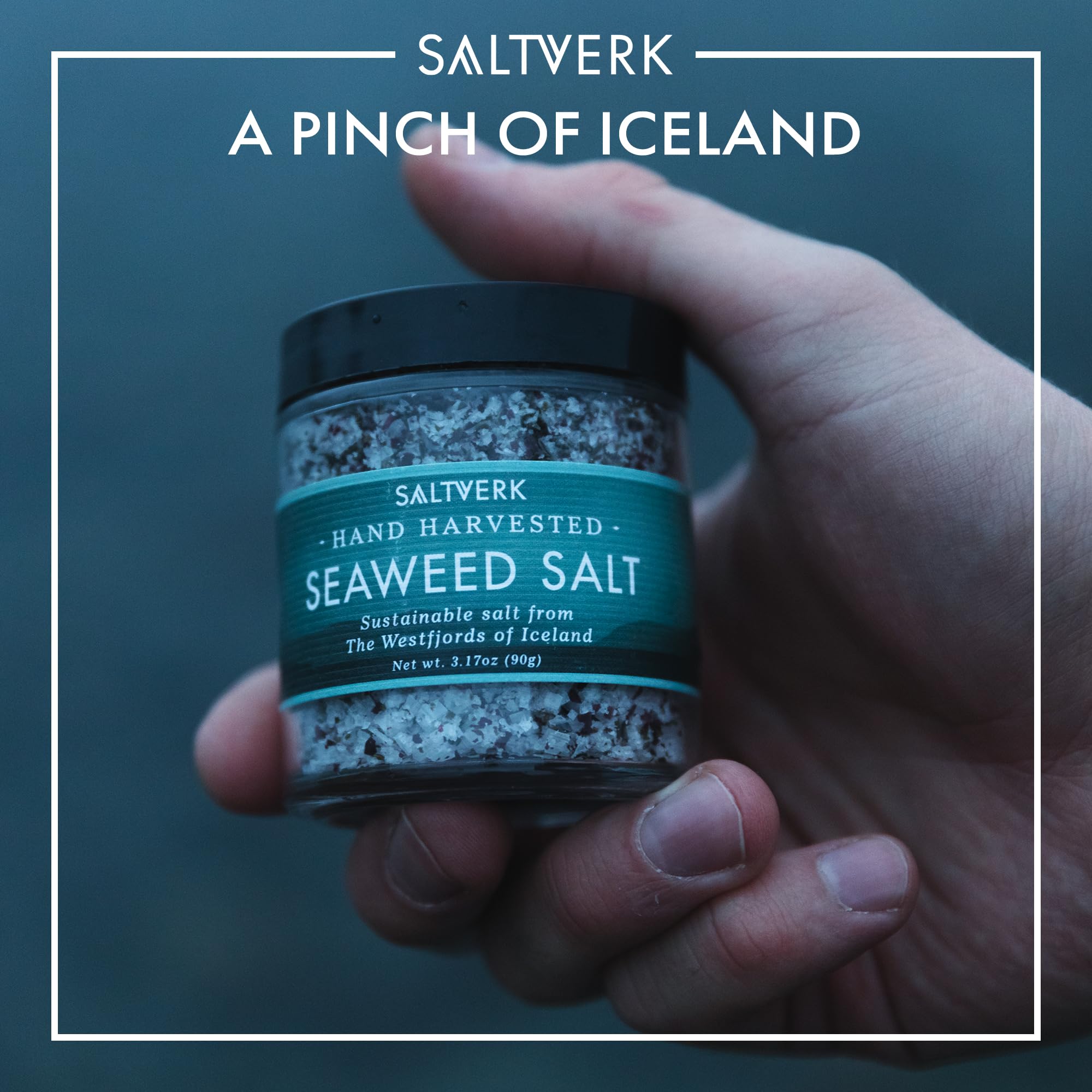 Saltverk jar on kitchen counter in lifestyle scene showing everyday use and culinary inspiration benefit